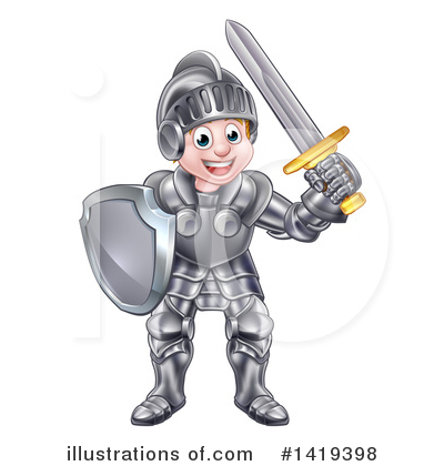 Knight Clipart #1419398 by AtStockIllustration