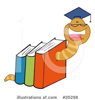Book Worm Clipart #35296 by Hit Toon