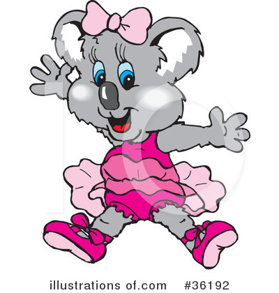 Royalty-Free (RF) Koala Clipart Illustration by Dennis Holmes Designs - Stock Sample #36192