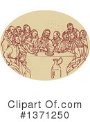 Last Supper Clipart #1371250 by patrimonio