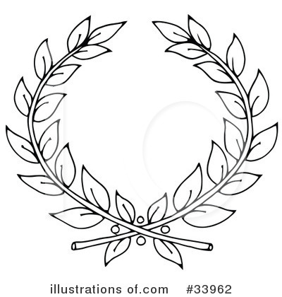 Royalty-Free (RF) Laurel Clipart Illustration by C Charley-Franzwa - Stock Sample #33962