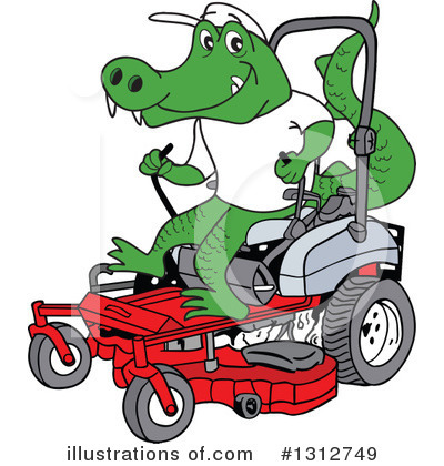 Mower Clipart #1312749 by LaffToon