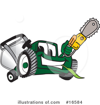 Lawn Mower Clipart #16584 by Mascot Junction
