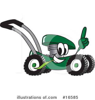 Lawn Mower Clipart #16585 by Mascot Junction