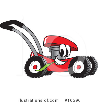 Lawn Mower Clipart #16590 by Mascot Junction