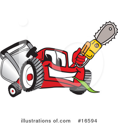 Royalty-Free (RF) Lawn Mower Clipart Illustration by Mascot Junction - Stock Sample #16594