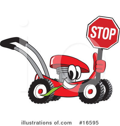 Lawn Mower Clipart #16595 by Mascot Junction