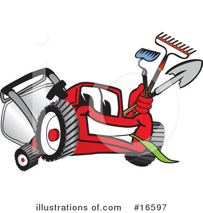 Lawn Care Clipart #16597 by Mascot Junction