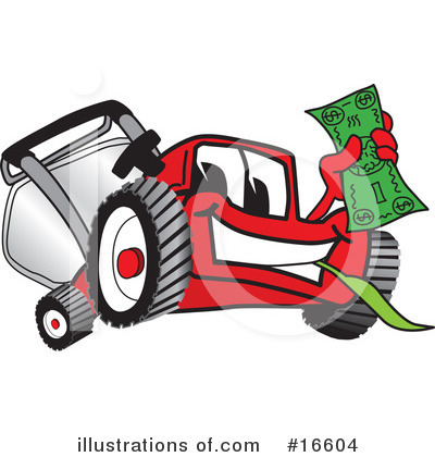 Lawn Mower Clipart #16604 by Mascot Junction