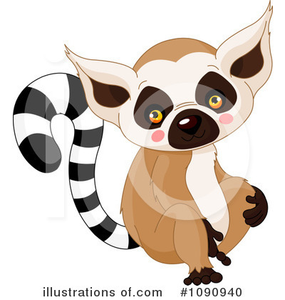 Royalty-Free (RF) Lemur Clipart Illustration by Pushkin - Stock Sample #1090940
