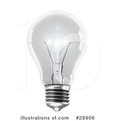 Royalty-Free (RF) Light Bulb Clipart Illustration by Tonis Pan - Stock Sample #28906