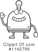 Light Bulb Robot Clipart #1142796 by Cory Thoman