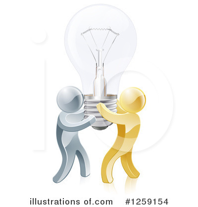Royalty-Free (RF) Lightbulb Clipart Illustration by AtStockIllustration - Stock Sample #1259154
