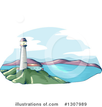 Royalty-Free (RF) Lighthouse Clipart Illustration by BNP Design Studio - Stock Sample #1307989
