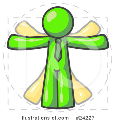 Vitruvian Man Clipart #24227 by Leo Blanchette