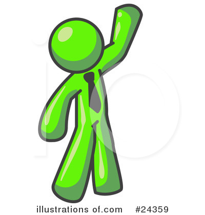 Lime Green Man Clipart #24359 by Leo Blanchette
