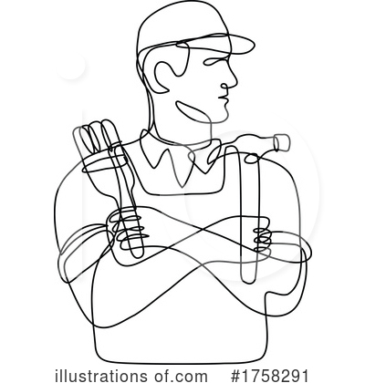 Royalty-Free (RF) Line Art Clipart Illustration by patrimonio - Stock Sample #1758291