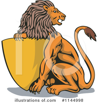 Royalty-Free (RF) Lion Clipart Illustration by patrimonio - Stock Sample #1144998