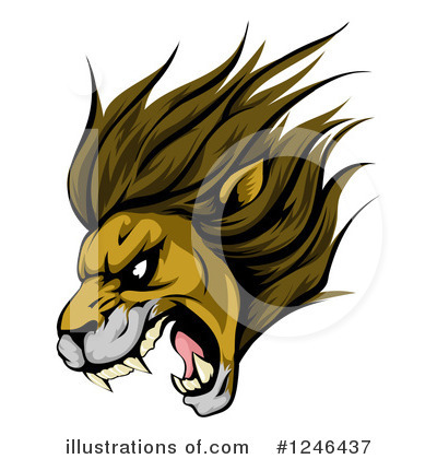 Royalty-Free (RF) Lion Clipart Illustration by AtStockIllustration - Stock Sample #1246437