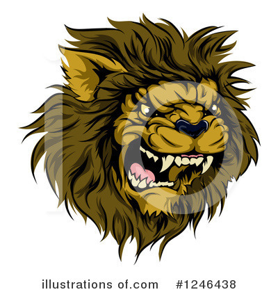 Royalty-Free (RF) Lion Clipart Illustration by AtStockIllustration - Stock Sample #1246438
