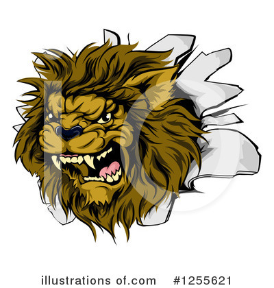 Royalty-Free (RF) Lion Clipart Illustration by AtStockIllustration - Stock Sample #1255621