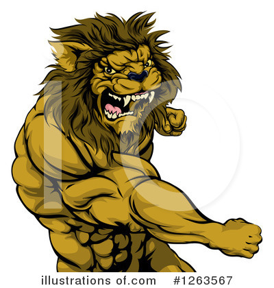 Royalty-Free (RF) Lion Clipart Illustration by AtStockIllustration - Stock Sample #1263567