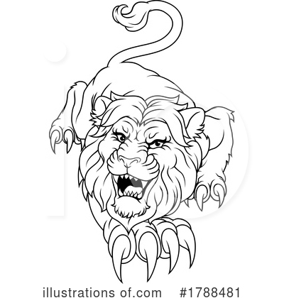 Male Lion Clipart #1788481 by AtStockIllustration