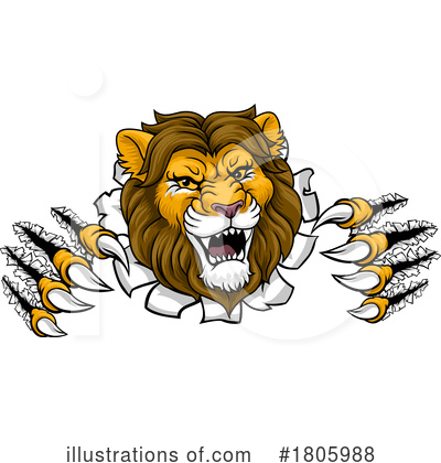 Royalty-Free (RF) Lion Clipart Illustration by AtStockIllustration - Stock Sample #1805988