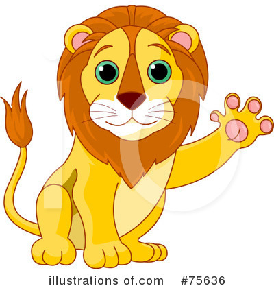 Royalty-Free (RF) Lion Clipart Illustration by Pushkin - Stock Sample #75636