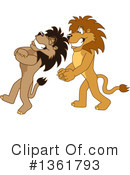 Lion School Mascot Clipart #1361793 by Mascot Junction