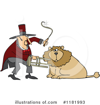 Royalty-Free (RF) Lion Tamer Clipart Illustration by djart - Stock Sample #1181993
