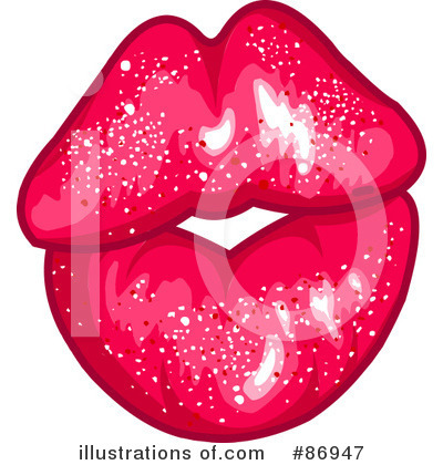 Royalty-Free (RF) Lips Clipart Illustration by Pushkin - Stock Sample #86947