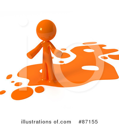 3d Orange Men Clipart #87155 by Leo Blanchette