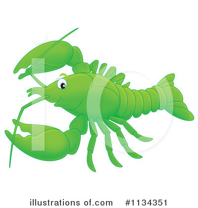 Royalty-Free (RF) Lobster Clipart Illustration by Alex Bannykh - Stock Sample #1134351