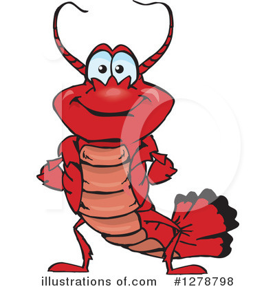 Royalty-Free (RF) Lobster Clipart Illustration by Dennis Holmes Designs - Stock Sample #1278798