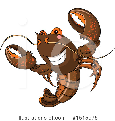 Royalty-Free (RF) Lobster Clipart Illustration by Pushkin - Stock Sample #1515975