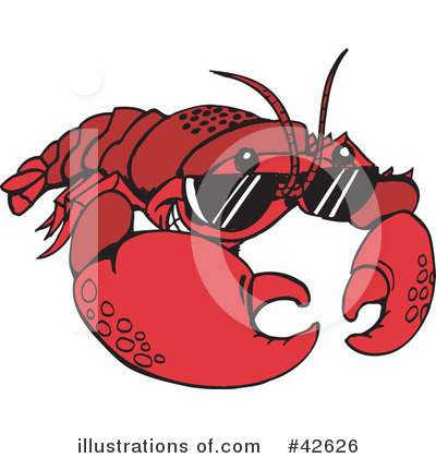 Royalty-Free (RF) Lobster Clipart Illustration by Dennis Holmes Designs - Stock Sample #42626