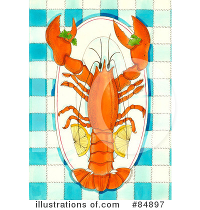 Royalty-Free (RF) Lobster Clipart Illustration by Maria Bell - Stock Sample #84897