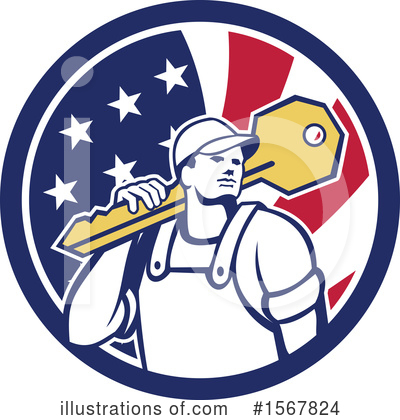 American Flag Clipart #1567824 by patrimonio