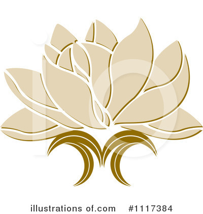 Royalty-Free (RF) Lotus Clipart Illustration by Lal Perera - Stock Sample #1117384