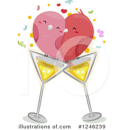 Lovebirds Clipart #1246239 by BNP Design Studio