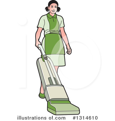 Vacuuming Clipart #1314610 by Lal Perera