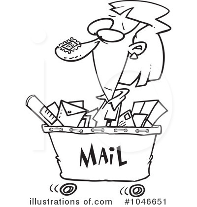 Royalty-Free (RF) Mail Clipart Illustration by toonaday - Stock Sample #1046651