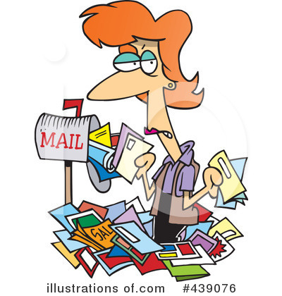 Mail Clipart #1046671 - Illustration by toonaday