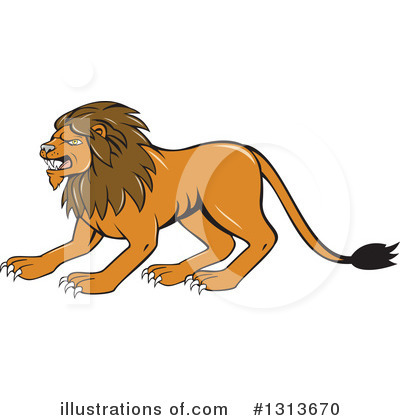 Royalty-Free (RF) Male Lion Clipart Illustration by patrimonio - Stock Sample #1313670