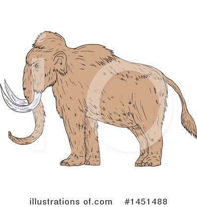 Woolly Mammoth Clipart #1451488 by patrimonio