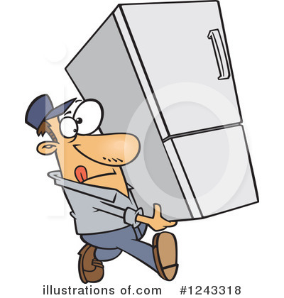 Refrigerator Clipart #1243318 by toonaday