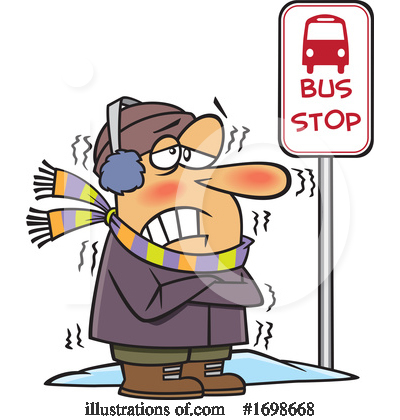 Bus Stop Clipart #1698668 by toonaday