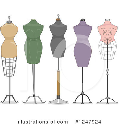 Royalty-Free (RF) Mannequin Clipart Illustration by BNP Design Studio - Stock Sample #1247924