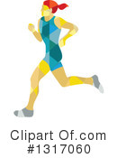 Marathon Runner Clipart #1317060 by patrimonio